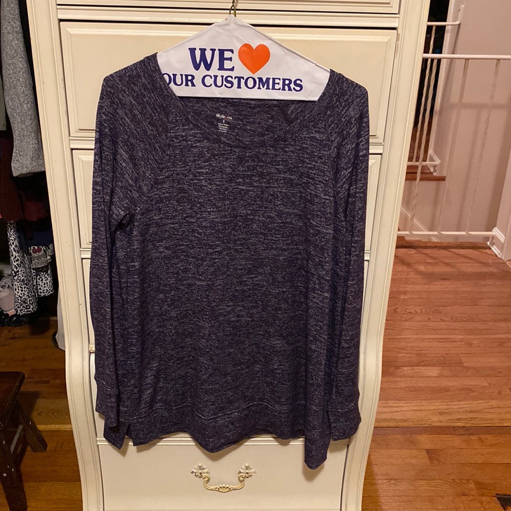 Long sleeve purple sweater